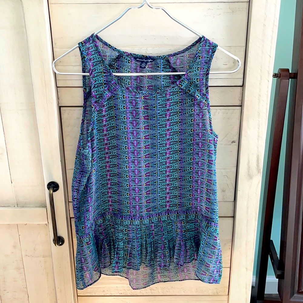 American Eagle sheer sleeveless blouse